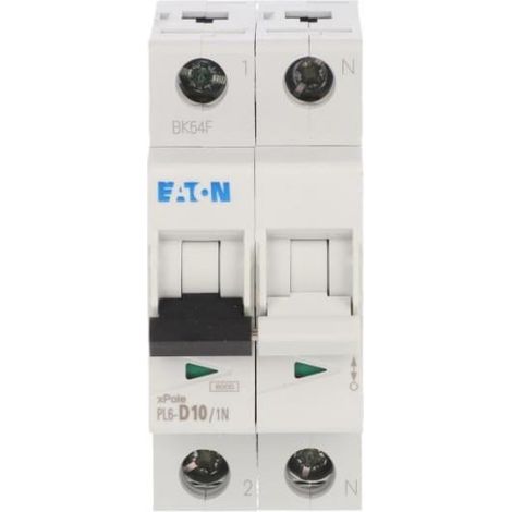 Interruttore automatico 1P+ND 10A 6kA AC PL6-D10/1N 164937