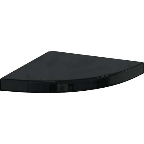 Maison Exclusive - Eck-Schweberegal Hochglanz-Schwarz 35x35x3,8 c