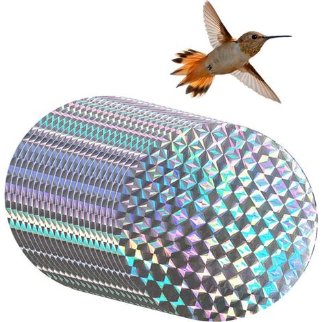 Lot de 2 (40 pièces) autocollants ronds anti-collision pour fenêtre - Répulsif contre les oiseaux - 7,5 cm - Répulsif pour oiseaux - Laser réfléchissant (1/5)