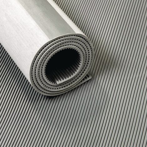 Alfombrilla aislante de goma B.1,2m L.10m D.4,5mm gris sepdm/sbr sin inserción de tela TECWERK (1/2)