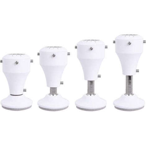 Rehausse de meuble, réglable en hauteur 7-10 cm, blanc (4 pièces) (1/5)