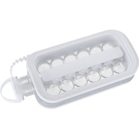 Moule à Boules de Glace Pliable en Silicone, Bouteille Portable pour Faire des Glaçons à la Maison, Blanc (1/5)