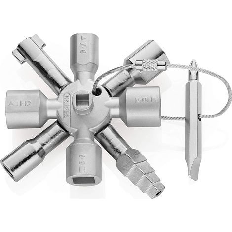 Clé universelle pour armoires électriques, compatible avec toutes les armoires et serrures électriques standard. (1/5)