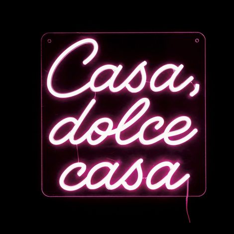 Ad Trend Insegna Neon LED "M. Dolce Casa" 30 x 30 Cm Decorazione Luminosa da Parete (1/2)