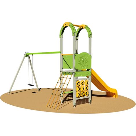 Torretta Baloo 941M RR Giochipark rete risalita altalena scivolo H150cm EN 1176