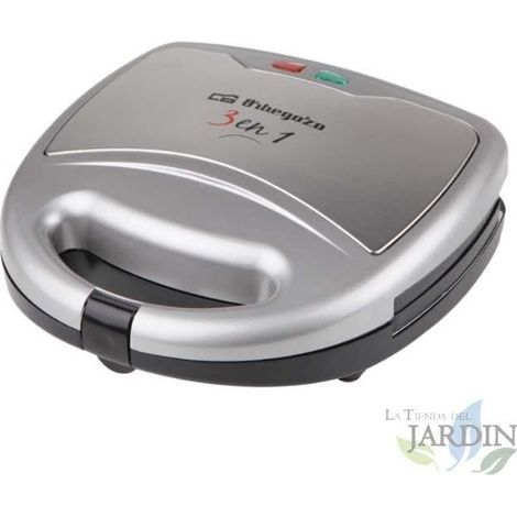 Appareil Croque 800W [Multifonction 3 en 1] Gaufrier, Sandwich, Gril, Plaques antiadhésives lavables au lave-vaiselle