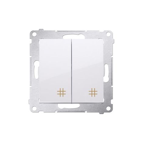 Conector de doble cruz (módulo) 10AX, 250V, conectores rápidos blancos Simon 54