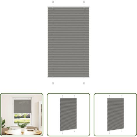 Sichtschutz -  Plissee Anthrazit 75x150 cm Stoffbreite 74,4 cm Polyester (1/5)