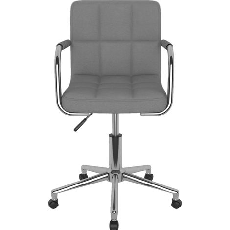 Maison Exclusive - Sedia da Pranzo Girevole Grigio Chiaro in Tessuto