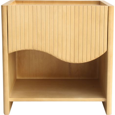 Comodino con cassetto in legno di mango massiccio NEREA