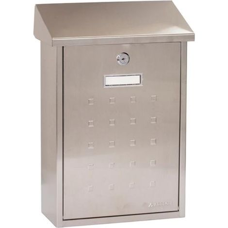 ARREGUI Premium E5607 Buzón Exterior de Acero Inoxidable, Tamaño M (Correo DIN A4 y Revistas), Buzón de Correo Individual, Buzón de Pared, Antilluvia, Anticorrosivo, Fácil de Instalar, Inox