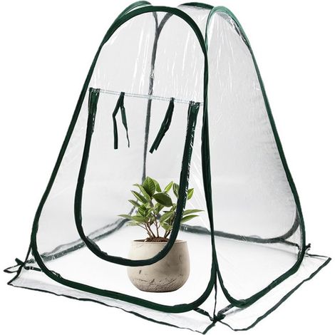 Serre en Film Plastique 70 x 70 x 80 cm Tente D'hivernage pour Plantes (1/5)