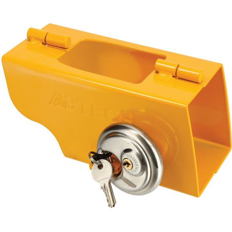 Antivol Tête D'Attelage Universel - 1 Pièce - Compatible Remorque Attelée Et Non Attelée - Dimensions 200 x 95 x 105 mm (1/2)