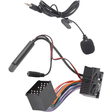 Récepteur Bluetooth pour voiture, adaptateur audio Bluetooth pour autoradio, câble AUX, adaptateur Bluetooth pour musique de voiture, câble audio auxiliaire, adaptateur audio MP3 (1/5)