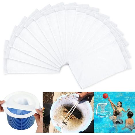 Chaussettes filtrantes pour écumoire de piscine, lot de 15, filtres en tissu pour piscine, surface (1/4)