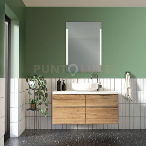 LUCIA SPECCHIO DA PARETE RETTANGOLARE RETRO-ILLUMINATO CON INTERRUTTORE LED 15 W 1.700 lm 3.000 K 4.000 K 50X70CM