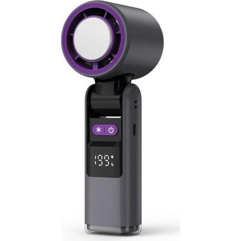 Ventilatore ricaricabile da 4000 mAh, ventilatore portatile multifunzione a 199 velocità con funzione di raffreddamento, ventilatore a turbina pieghevole, piastra di raffreddamento istantanea e luce. (1/5)