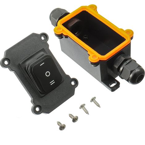 12V rocker switch, waterproof internal wiring switch, IP65 heavy-duty waterproof switch with red light, rocker arm, and button. (1/4)