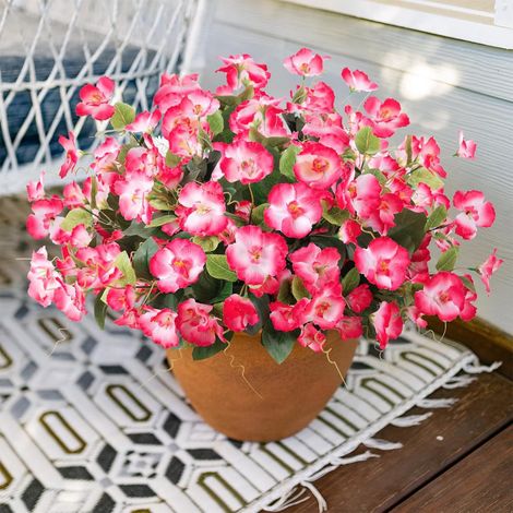 Fleurs Artificielles - Tiges en Plastique Réalistes à 7 Têtes - Pour Vases Jardins Extérieurs Décoration Printanière - 40 cm - 1 Pièce (1/5)