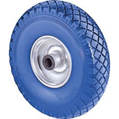 Polyurethanrad Rad-Ø 260 mm Tragfähigkeit 160 kg pannensicher Stahlfelge Stollen (1/3)