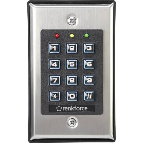 [NEUWERTIG] B-Ware Renkforce Codeschloss Aufputz Zahlencode Zugangskontrolle mit Tastatur 72x117mm (1/2)