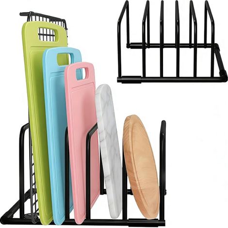 Support pour planche à découper, porte-planche de cuisine, avec compartiments, en acier inoxydable, pour planches plateau de refroidissement, dans la cuisine (1/3)