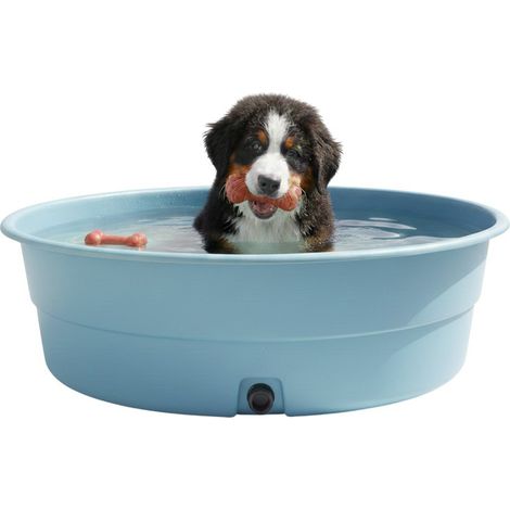 Plast'Up Rotomoulage – Bassin pour animaux 500L – Monobloc en polyéthylène – Hauteur 40 cm – Longueur 130 cm – Zéro entretien – Fabrication française
