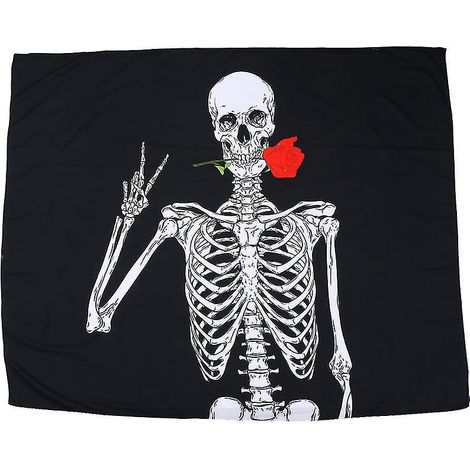 1 Stück Totenkopf-Wandteppich für Halloween-Dekorationen