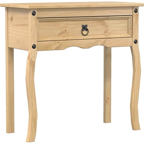 Mesa consola Corona madera maciza de pino 73x35x73 cm vidaXL