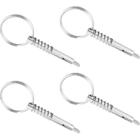 Schnellverschlussbolzen, 1/4 Zoll (6,3 mm) Edelstahl 316, obere Bolzen für Bimini-Bootsausrüstung, silberfarben, 6,3 mm x 51 mm (1/4)