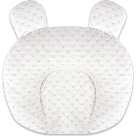 Coussin orthopédique bébé anti-aplatissement crâne, oreiller doux lavable cadeau 0-24 mois, 28x25,5 cm, amour (1/5)