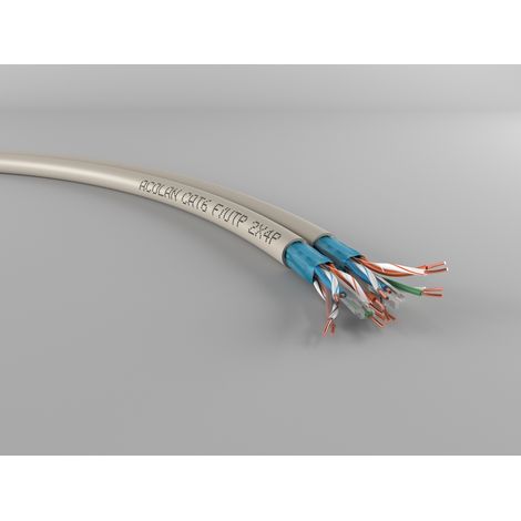 cable réseau - catégorie 6 - utp - lsoh-fr - 2 x 4 paires - ivoire - au mètre dca - acome m5009st