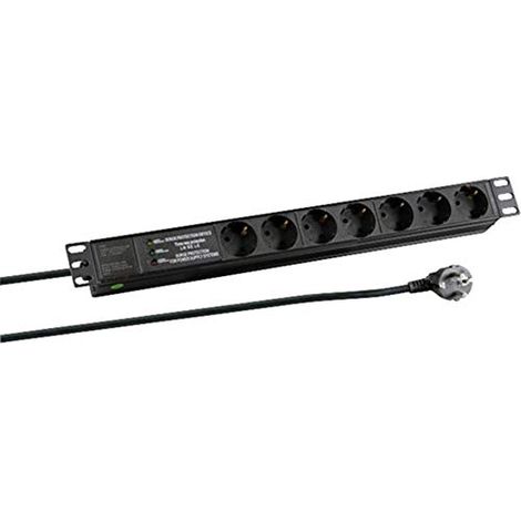 EFB Elektronik EK631DE.3 base múltiple 2 m 7 salidas AC Interior Negro