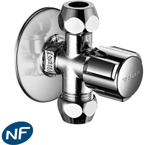Eckventil COMFORT 2xAbgänge 3/8Zoll, 1/2Zoll, chrom (1/3)