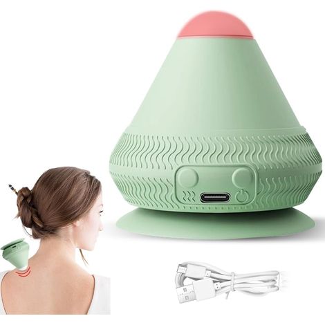 Balle Massage Électrique, Vibrante, Chauffante, Ventouse, Silicone, Sport, Douleur, Détente, Cadeau (1/5)