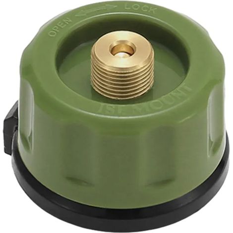 Adaptateur pour réchaud à gaz portable en alliage d'aluminium, adaptateur léger pour réservoir de gaz, tête de conversion compacte pour réchauds de camping et de pique-nique portables. (1/5)