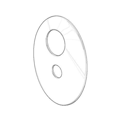 Dornbracht 091102192-00 Rosace xSTREAM pour baignoire pièces de rechange (1/2)