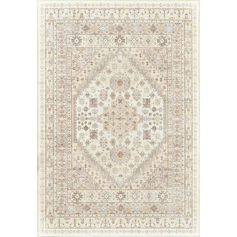 Tapis de salon 4060cm beige imitation cachemire lavé tapis de sol lavable tapis rétro grande surface tapis anti-salissure décoration de la maison (1/4)