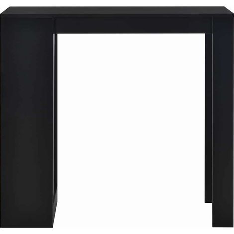 Maison Exclusive - Mesa alta de cocina con estantería negra 110x5 (1/5)