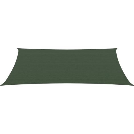 Voile d'ombrage, Protection Solaire, pour Jardin Terrasse Extérieur, 160 g/m² Vert foncé 3,5x5 m PEHD OIB6082E (1/5)