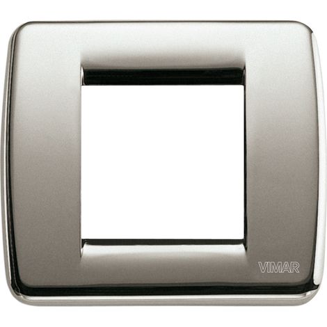VIMAR - 17093.34 Placca Rondo 1-2M nichel spazzolato