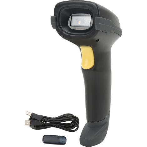1 lecteur de codes-barres sans fil, Bluetooth + 2,4 GHz + USB, écran intégré, pour bureau (1/5)