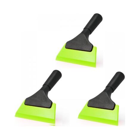 Grattoir à vitres multi-usages en silicone pour fenêtres, vitres, portes de douche, grattoir à vitres (12,7 cm, vert), 3 pièces (1/5)