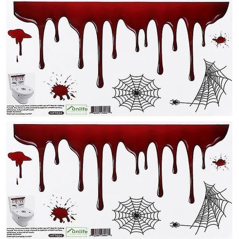 1 autocollant pour siège de toilette, décoration d'Halloween (1/3)