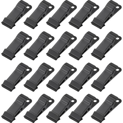 20Pcs Pinces Alligator Métalliques 1.3" x 0.5" Travail Noir (1/5)
