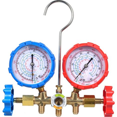 Zoternen Gauges AC, collecteur de jauges pour R134A R32 R22 R410A, automobile à 3 voies avec tuyau d'adaptateur