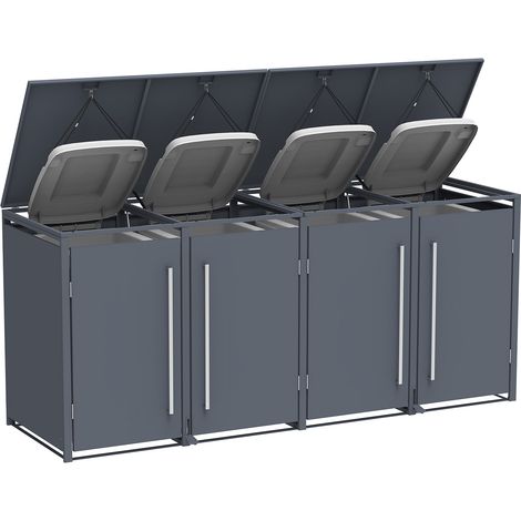 Westmann Mülltonnenbox mit Fußpedal 4er
