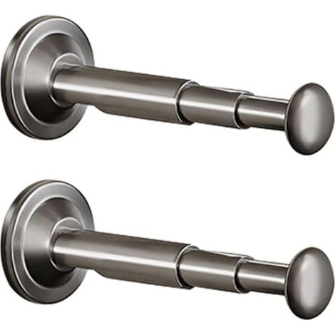 Ganci da parete a ventosa, set da 2 – Organizer da balcone grigio, multifunzionali e senza bisogno di forare