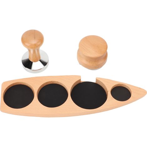 Ensemble distributeur et support pour marteau à café moulu, idéal pour café, restaurant, bar et cuisine domestique (taille L, base de 58 mm, marteau et distributeur de 58 mm). (1/5)