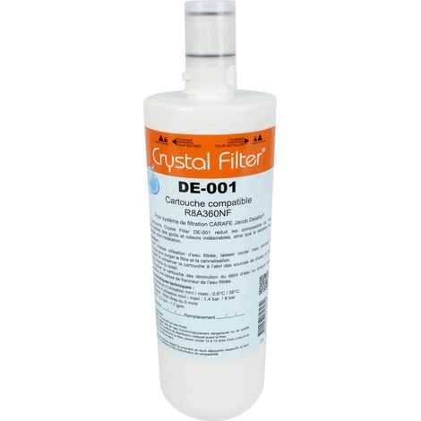 Cartouche Crystal Filter® DE-001 compatible R8A360NF''Carafe'' Jacob Delafon